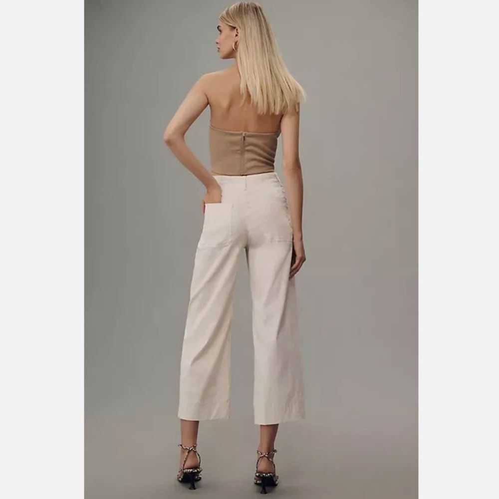 Anthropologie The Colette Cropped Wide-Leg Pants by Maeve - Picture 4 of 4